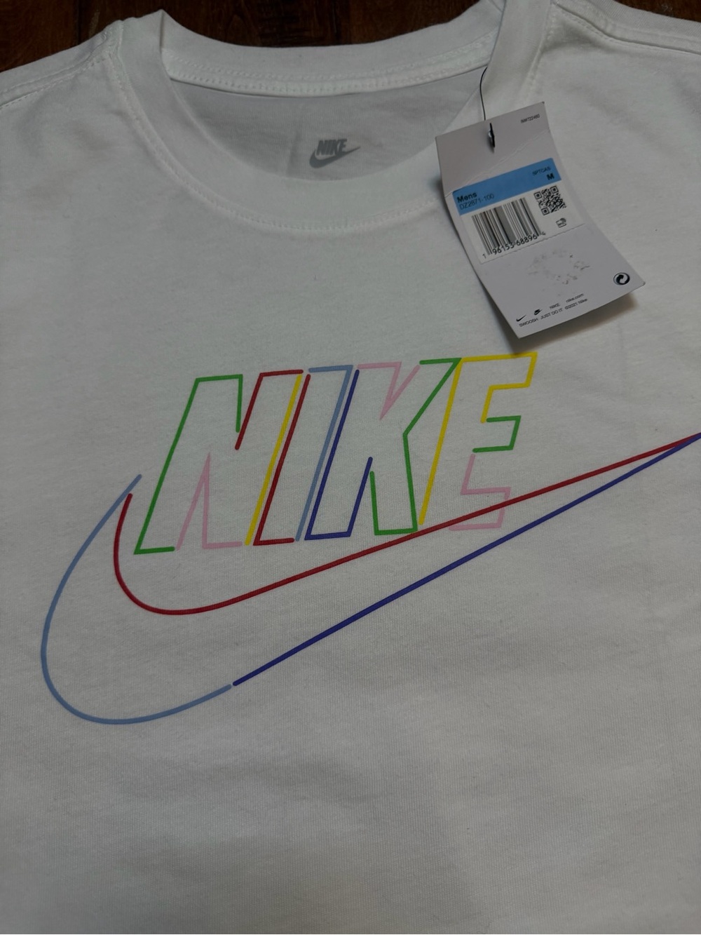 Men's Nike Futura Club Multi Logo Sportswear T-Shirt White DZ2871-100 - Picture 2 of 8